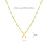 Initials Brick Alphabet Letter Necklace Gold Layered Steel Jewellery